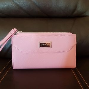 Guess Pink Phone Wallet Wristlet